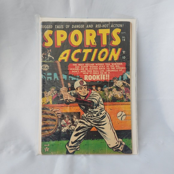 Sports Action Comic Book September No. #14 Atlas Comic Gold Age Classic Rare BnB - Picture 9 of 9